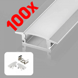 KOMPLET VGRADNI LED ALU PROFIL A0717C-3M /300M